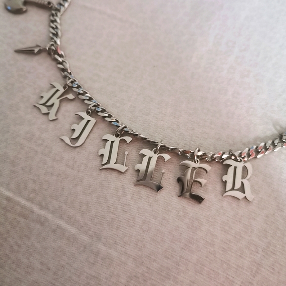 New "Killer" 304 Stainless Steel Axe Kunai Dagger Lock Necklace - Picture 3 of 6